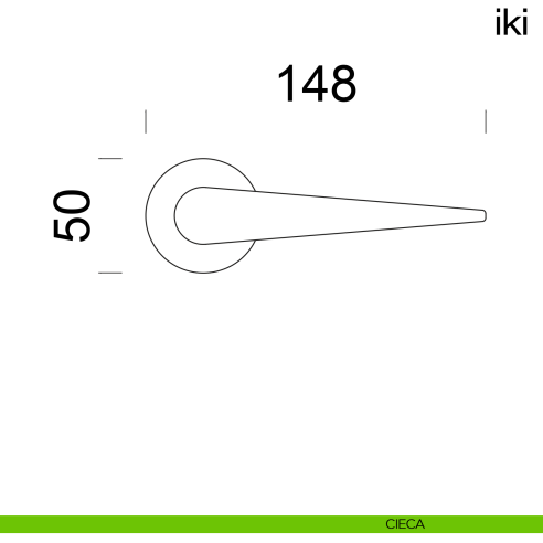 Maniglia per porta Iki dnd Handles cieca