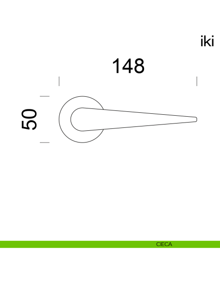 Maniglia per porta Iki dnd Handles cieca