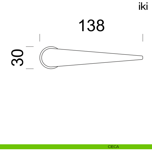 Maniglia per porta Iki dnd handles con rosetta minimale Unico cieca