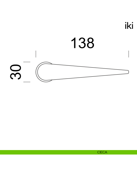 Maniglia per porta Iki dnd handles con rosetta minimale Unico cieca