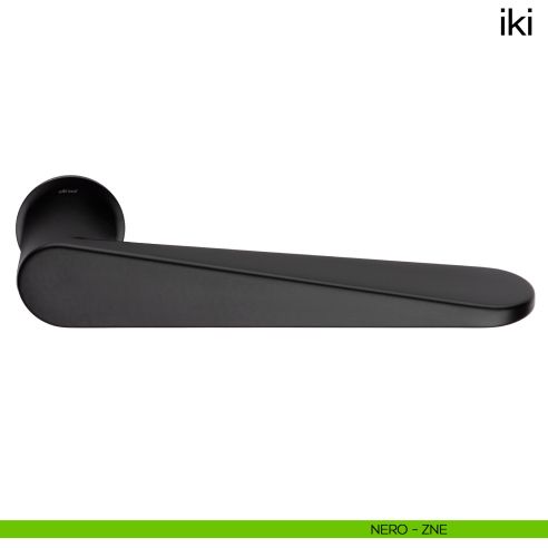 Maniglia per porta Iki dnd handles con rosetta minimale Unico nero