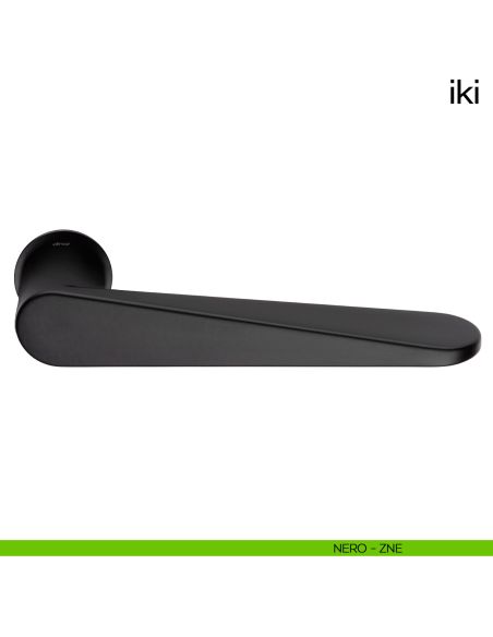 Maniglia per porta Iki dnd handles con rosetta minimale Unico nero