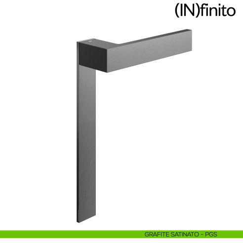 Infinito dnd handles placca corta cieca grafite satinato