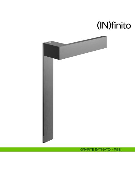 Infinito dnd handles placca corta cieca grafite satinato