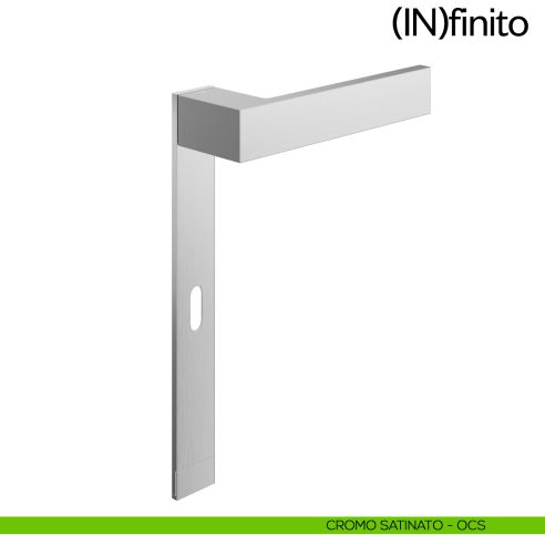 Infinito dnd handles placca corta foro patent cromo satinato