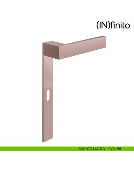 Infinito dnd handles placca corta foro patent bronzo lucido