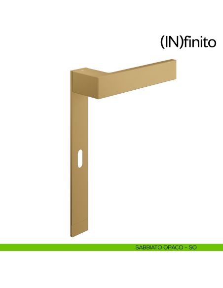 Infinito dnd handles placca corta foro patent sabbiato opaco