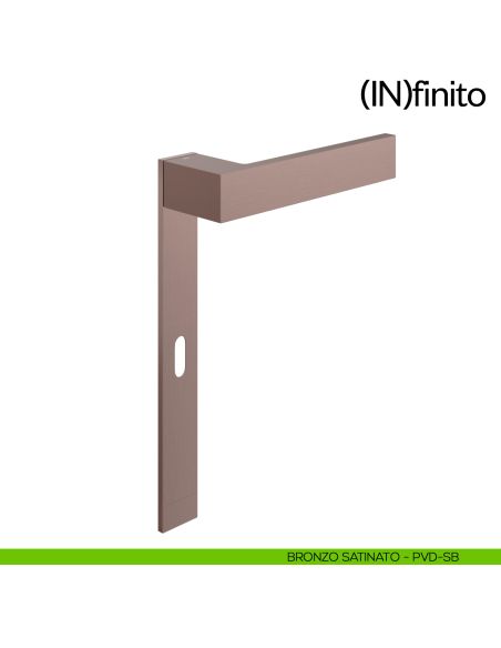 Infinito dnd handles placca corta foro patent bronzo satinato