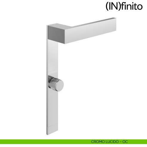 Infinito dnd handles placca corta nottolino wc cromo lucido