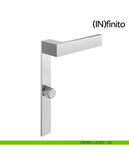 Infinito dnd handles placca corta nottolino wc cromo lucido