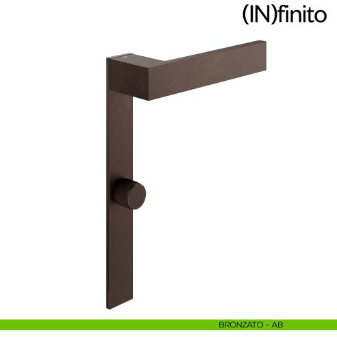 Infinito dnd handles placca corta nottolino wc bronzato