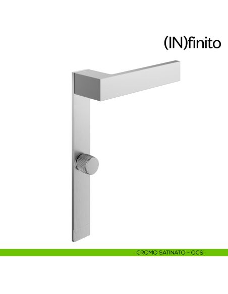 Infinito dnd handles placca corta nottolino wc cromo satinato