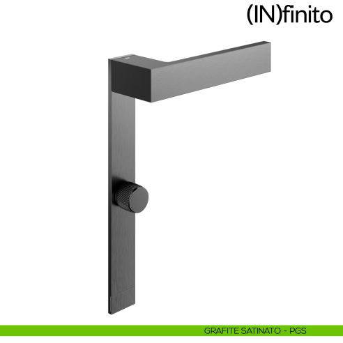 Infinito dnd handles placca corta nottolino wc grafite satinato