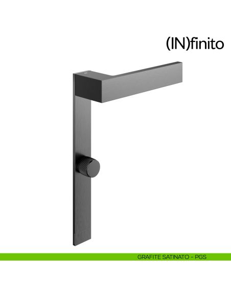 Infinito dnd handles placca corta nottolino wc grafite satinato