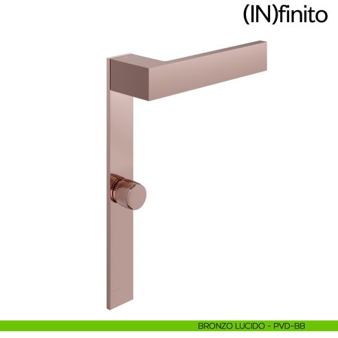 Infinito dnd handles placca corta nottolino wc bronzo lucido