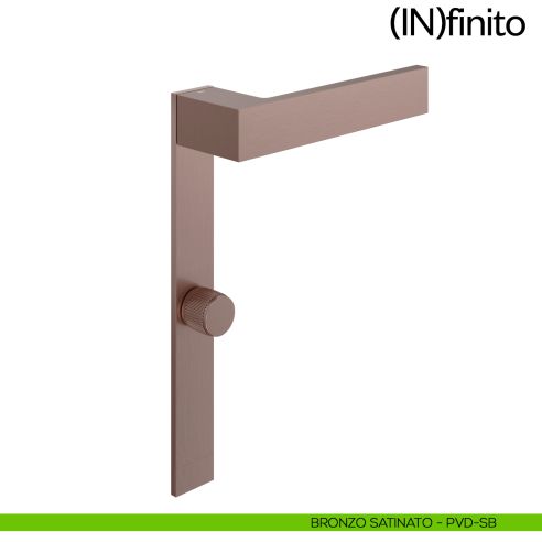 Infinito dnd handles placca corta nottolino wc bronzo satinato
