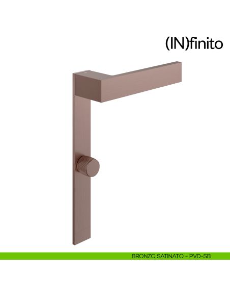 Infinito dnd handles placca corta nottolino wc bronzo satinato