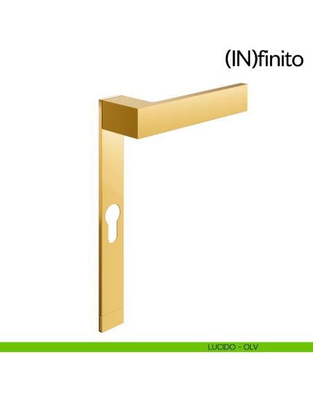 Infinito dnd handles placca corta foro yale lucido