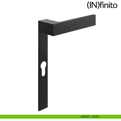 Infinito dnd handles placca corta foro yale nero