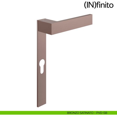 Infinito dnd handles placca corta foro yale bronzo satinato