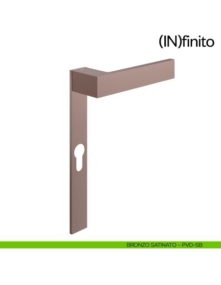 Infinito dnd handles placca corta foro yale bronzo satinato