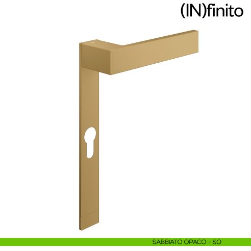 Infinito dnd handles placca corta foro yale sabbiato opaco