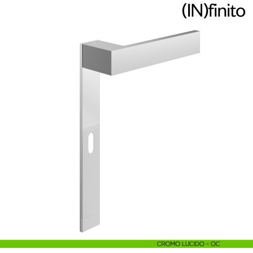 Infinito dnd handles placca lunga foro patent cromo lucido