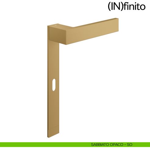 Infinito dnd handles placca lunga foro patent sabbiato opaco