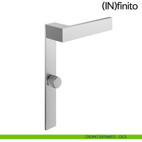 Infinito dnd handles placca lunga con nottolino WC cromo satinato