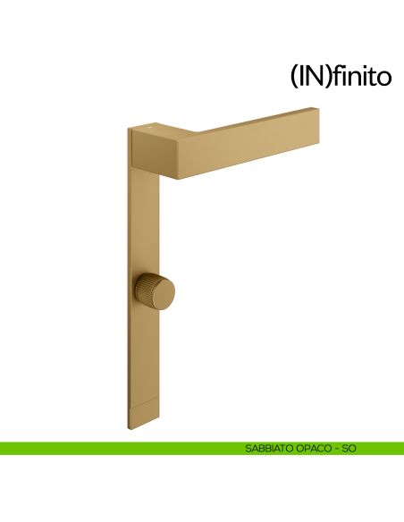 Infinito dnd handles placca lunga con nottolino wc sabbiato opaco