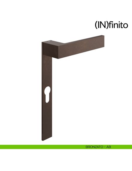 Infinito dnd handles placca lunga foro yale bronzato