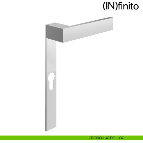 Infinito dnd handles placca lunga foro yale cromo lucido