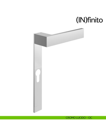 Infinito dnd handles placca lunga foro yale cromo lucido