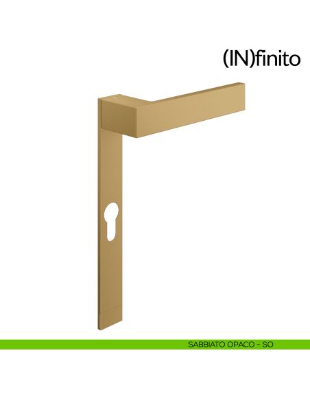 Infinito dnd handles placca lunga foro yale sabbiato opaco