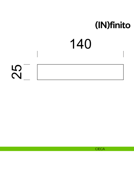 Maniglia per porta Infinito dnd handles su rosetta minimale cieca