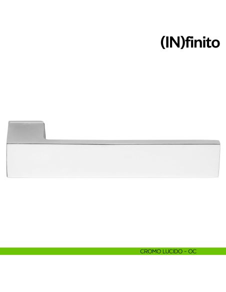 Maniglia per porta Infinito dnd handles su rosetta minimale cromo lucido