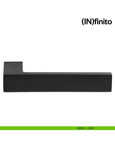 Maniglia per porta Infinito dnd handles su rosetta minimale nero
