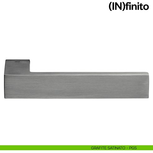 Maniglia per porta Infinito dnd handles su rosetta minimale grafite satinato