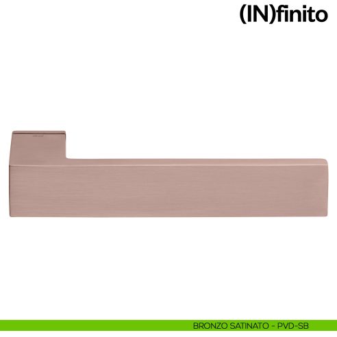 Maniglia per porta Infinito dnd handles su rosetta minimale bronzo satinato