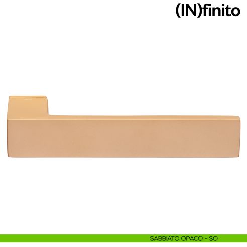 Maniglia per porta Infinito dnd handles su rosetta minimale sabbiato opaco