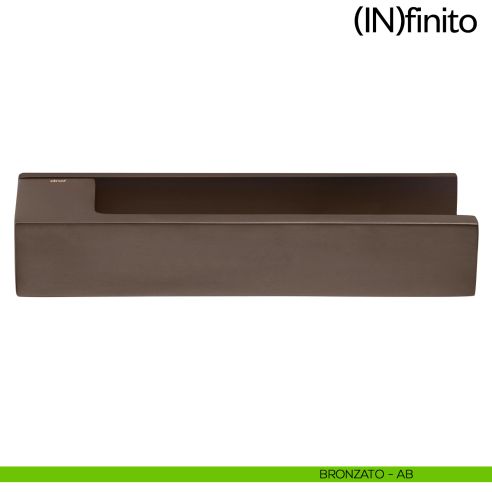 Maniglia per porta Infinito dnd handles su placca orizzontale bronzato