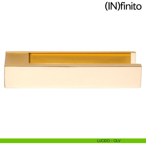 Maniglia per porta Infinito dnd handles su placca orizzontale LUCIDO