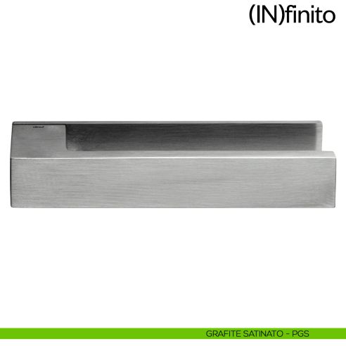 Maniglia per porta Infinito dnd handles su placca orizzontale grafite satinato