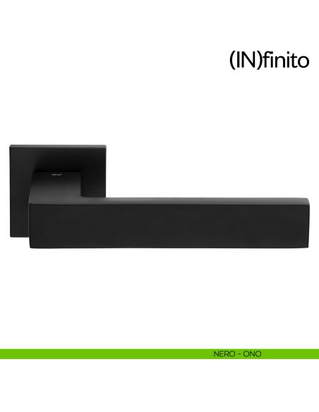 Maniglia per porta Infinito dnd handles con rosetta quadrata nero