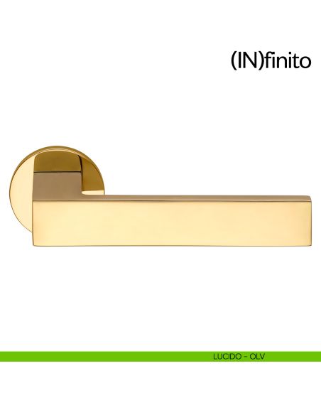 Maniglia per porta Infinito dnd handles con rosetta tonda lucido