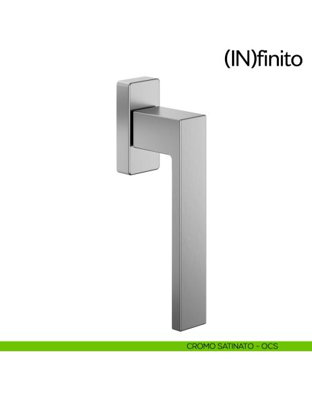 Maniglia per finestra martellina DK Infinito dnd Handles cromo satinato