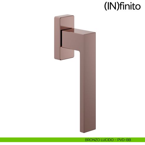 Maniglia per finestra martellina DK Infinito dnd Handles bronzo lucido