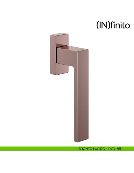 Maniglia per finestra martellina DK Infinito dnd Handles bronzo lucido
