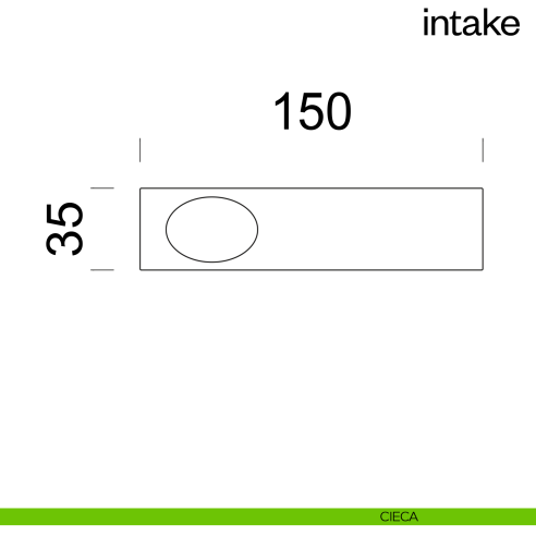 Maniglia per porta Intake dnd Handles cieca