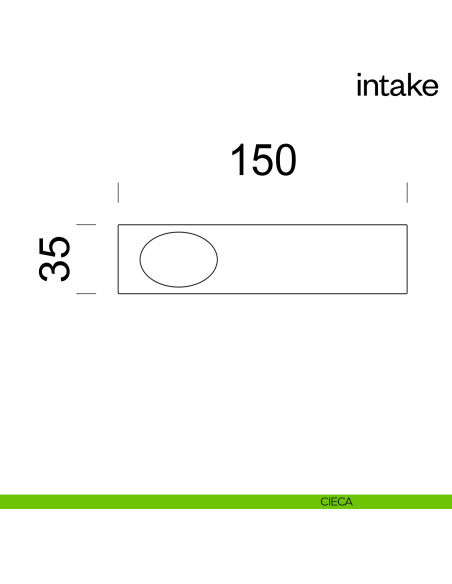 Maniglia per porta Intake dnd Handles cieca
